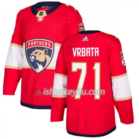Mænd NHL Florida Panthers Trøje Radim Vrbata 71 Adidas 2017-2018 Rød Authentic